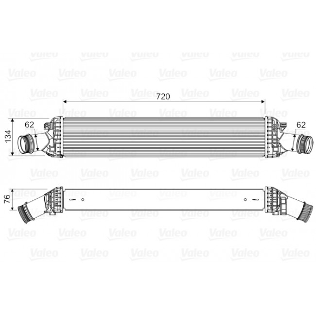 Ψυγείο αέρα υπερπλήρωσης AUDI A4 ALLROAD B8, A4 B8, A5, A6 ALLROAD C7, A6 C7, A7, A8 D4, Q5; PORSCHE MACAN 2.0/2.7D/3.0D 06.07-