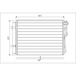 Συμπυκνωτής σύστ. κλιματισμού HYUNDAI IX20; KIA VENGA 1.4D/1.6/1.6D 02.10-