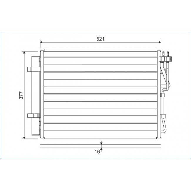 Συμπυκνωτής σύστ. κλιματισμού HYUNDAI IX20; KIA VENGA 1.4D/1.6/1.6D 02.10-