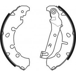 Σετ σιαγόνων φρένων FORD FIESTA, FIESTA IV, FIESTA V, FIESTA/HATCHBACK, FIESTA/MINIVAN, FUSION, KA, PUMA, STREET KA; MAZDA 2 1.0-2.0 08.95-11.13
