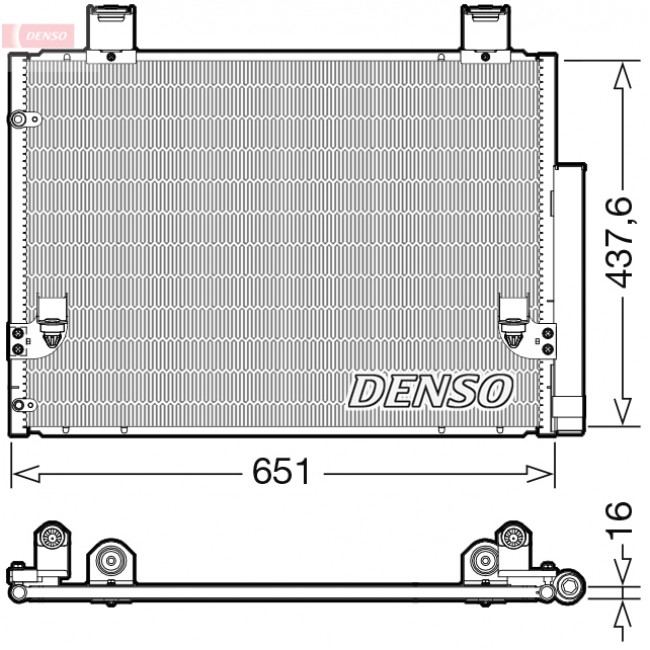 Συμπυκνωτής σύστ. κλιματισμού TOYOTA HILUX VII 2.5D/3.0D 03.05-09.15