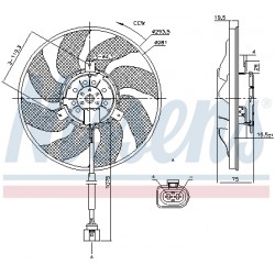 Βεντιλατέρ VW CALIFORNIA T5 CAMPER, MULTIVAN T5, TRANSPORTER T5 1.9D-3.2 04.03-08.15