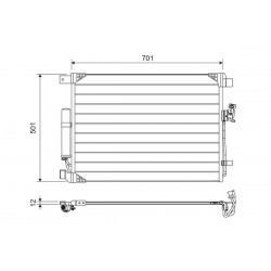 Συμπυκνωτής σύστ. κλιματισμού NISSAN NAVARA NP300 2.3D 01.15-