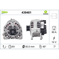 Δυναμό SEAT CORDOBA, IBIZA III, IBIZA IV, IBIZA IV SC, IBIZA IV ST, TOLEDO IV; SKODA FABIA I, FABIA I PRAKTIK, FABIA II, RAPID, ROOMSTER, ROOMSTER PRAKTIK 1.0/1.2/1.4 07.01-03.22