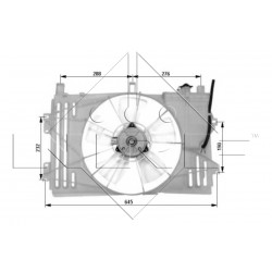 Βεντιλατέρ TOYOTA COROLLA, COROLLA VERSO 1.4/1.6/1.8 08.01-03.09