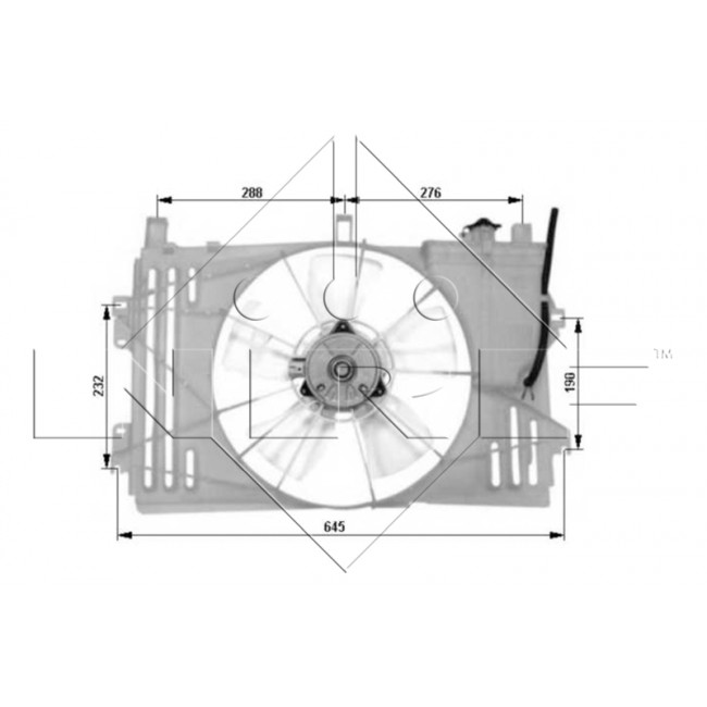 Βεντιλατέρ TOYOTA COROLLA, COROLLA VERSO 1.4/1.6/1.8 08.01-03.09