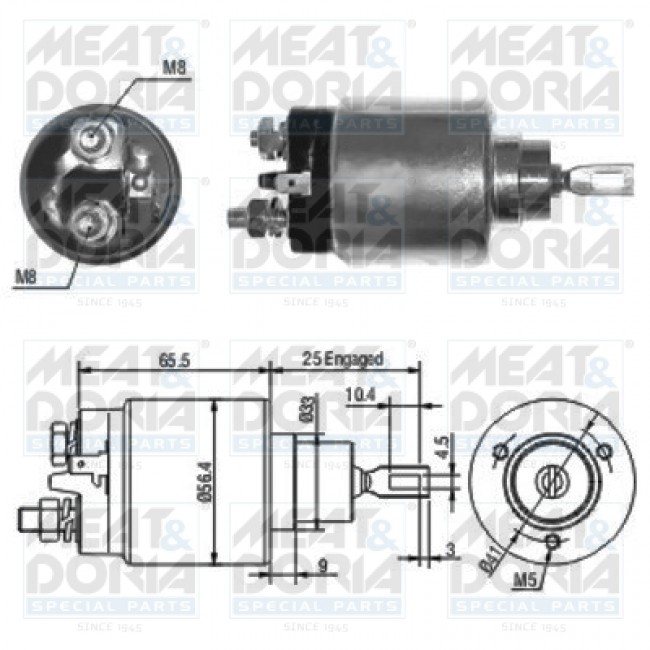 Μαγνητικός διακόπτης, μίζα  CITROEN AX, BERLINGO, BERLINGO MULTISPACE, BERLINGO/MINIVAN, BX, C15/MINIVAN, C2, C3 I, C3 II, C3 PLURIEL, C4, C4 GRAND PICASSO I, C4 I, NEMO 1.0-1.6D 10.82-
