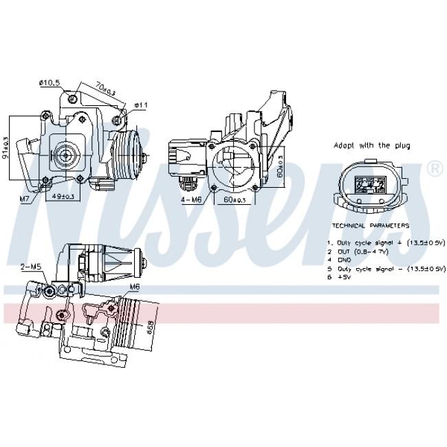 Βαλβίδα AGR VOLVO C30, C70 II, S40 II, S60 II, S80 II, V40, V50, V60 I, V70 III, V70 III/KOMBI, XC60 I, XC70 II 2.0D/2.4D/2.4DH 03.06-07.18