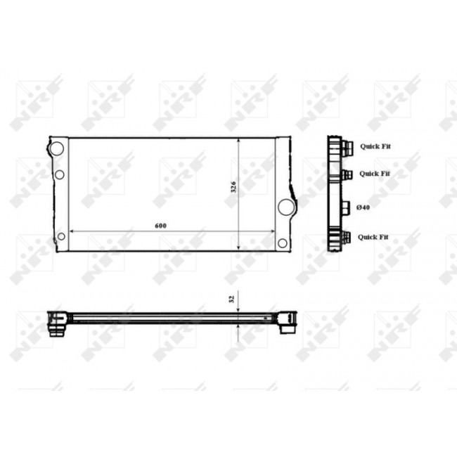 Ψυγείο νερού/εξαρτήματα BMW 5 (F10), 5 (F11), 5 GRAN TURISMO (F07), 6 (F12), 6 (F13), 6 GRAN COUPE (F06), 7 (F01, F02, F03, F04) 3.0/3.0H 09.08-10.18