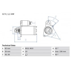 Μίζα MERCEDES C T-MODEL (S204), C (W204), E (A207), E (C207), E T-MODEL (S212), E (W212), GLK (X204), S (C216), S (W221), SL (R230), SLK (R171) 2.5-5.5 06.04-12.16