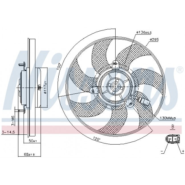 Βεντιλατέρ AUDI A1, A3, TT; SEAT ALTEA, ALTEA XL, IBIZA IV SC, LEON, TOLEDO III; SKODA OCTAVIA II, OCTAVIA III, SUPERB II, YETI; VW BEETLE, CADDY ALLTRACK 1.0-3.6 02.03-