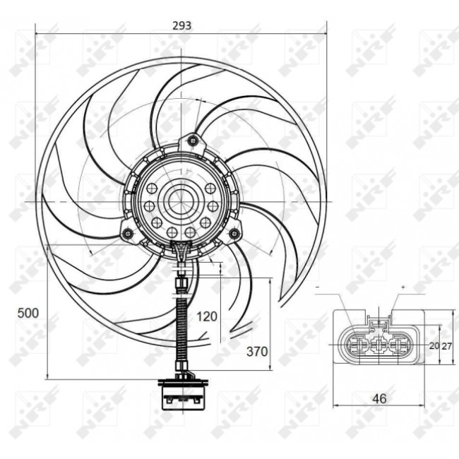 Βεντιλατέρ SEAT CORDOBA, IBIZA III; SKODA FABIA I, FABIA I PRAKTIK; VW FOX, POLO, POLO IV 1.2-1.9D 08.99-04.12