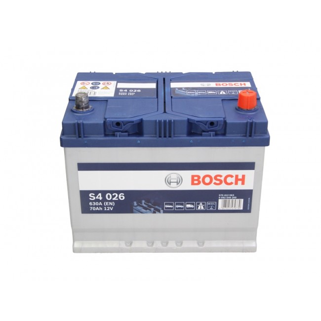 Μπαταρία BOSCH 12V 70Ah/630A S4 (R+ 1) 260x173x225  ||0 092 S40 260||