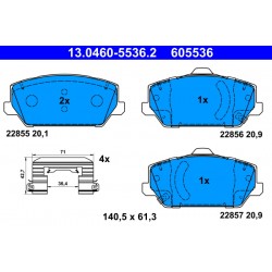 Σετ τακακιών φρένων, δίσκος φρένου  HYUNDAI I30 2.0 07.17-