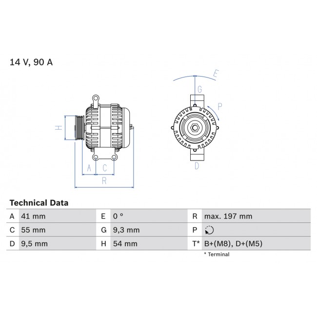 Δυναμό ALFA ROMEO MITO; CITROEN NEMO, NEMO/MINIVAN; FIAT 500, 500 C, DOBLO, DOBLO CARGO, DOBLO/MINIVAN, FIORINO, FIORINO/MINIVAN, GRANDE PUNTO, IDEA, LINEA, PALIO 1.0-1.6 09.00-