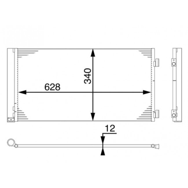 Συμπυκνωτής σύστ. κλιματισμού MINI (F55), (F57), (R56), (R57), (R58), (R59), CLUBMAN (R55), CLUBVAN (R55) 1.4-2.0D 09.06-