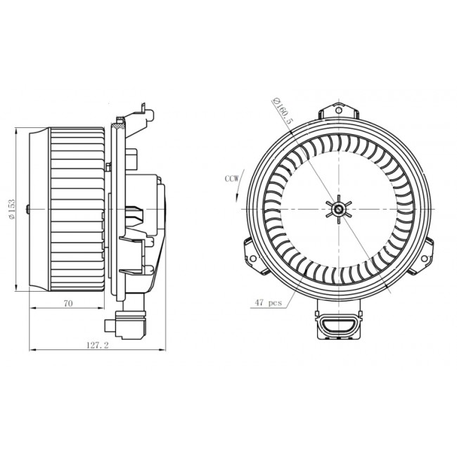 Ανεμιστήρας εσωτερικού χώρου TOYOTA AURIS, COROLLA, RAV 4 III, RAV 4 IV, VERSO 1.3-3.5 11.05-