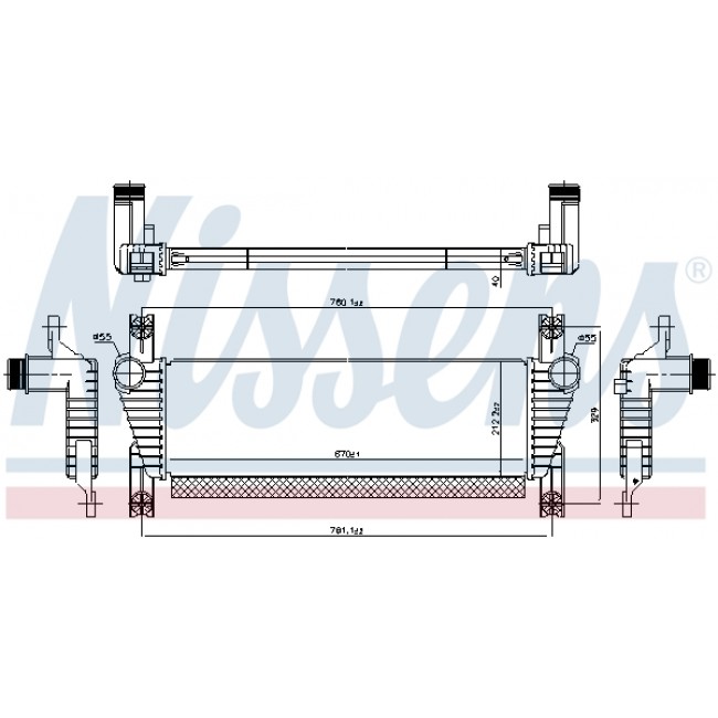 Ψυγείο αέρα υπερπλήρωσης FORD RANGER 3.2D 04.11-