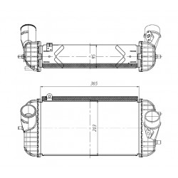 Ψυγείο αέρα υπερπλήρωσης HYUNDAI GRAND SANTA FÉ, SANTA FÉ III, SANTA FÉ III/SUV; KIA SORENTO II, SORENTO III 2.0D/2.2D 11.09-