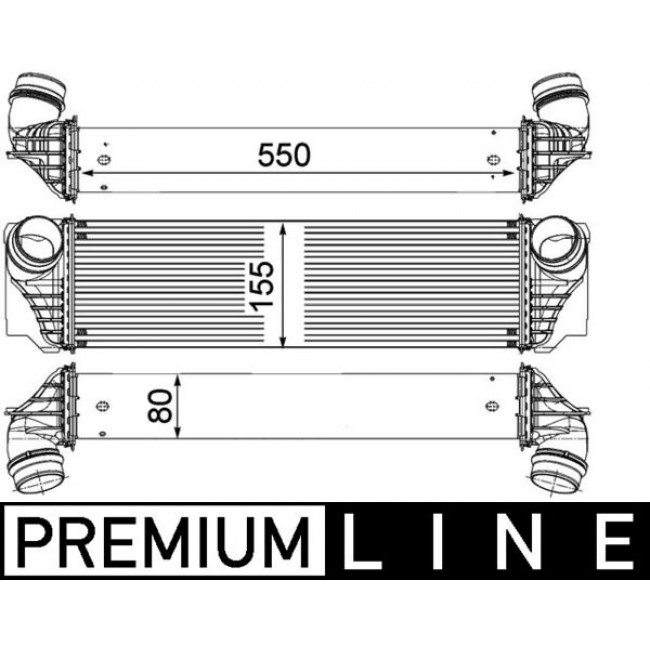 Ψυγείο αέρα υπερπλήρωσης BMW 5 (F10), 5 (F11), 5 GRAN TURISMO (F07), 7 (F01, F02, F03, F04) 3.0/3.0H 09.08-02.17