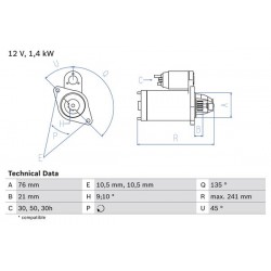 Μίζα  BMW 3 (E30), 3 (E36), 5 (E28), 5 (E34), Z1 2.0-2.7 09.81-12.95