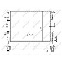 Ψυγείο νερού/εξαρτήματα RENAULT GRAND SCENIC II, MEGANE II, MEGANE II/KOMBI, SCENIC II 1.5D-2.0 09.02-