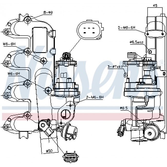 Βαλβίδα AGR  FORD GALAXY II, S-MAX, TOURNEO CONNECT 1.8D 06.02-06.15