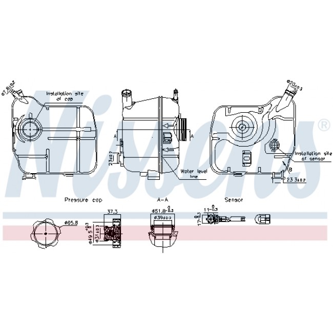 Δοχείο διαστολής, ψυκτικό υγρό CHEVROLET MALIBU; OPEL INSIGNIA A, INSIGNIA A COUNTRY; SAAB 9-5 01.08-