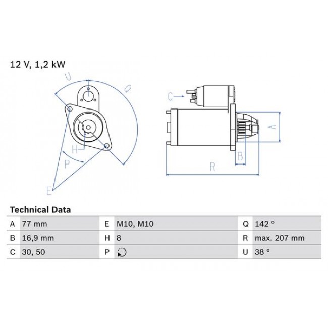 Μίζα  HYUNDAI COUPE I, COUPE II, ELANTRA III, ELANTRA IV, LANTRA II, MATRIX, TRAJET, TRAJET/MINIVAN, TUCSON; KIA CARENS II, CERATO I 1.6/1.8/2.0 11.95-