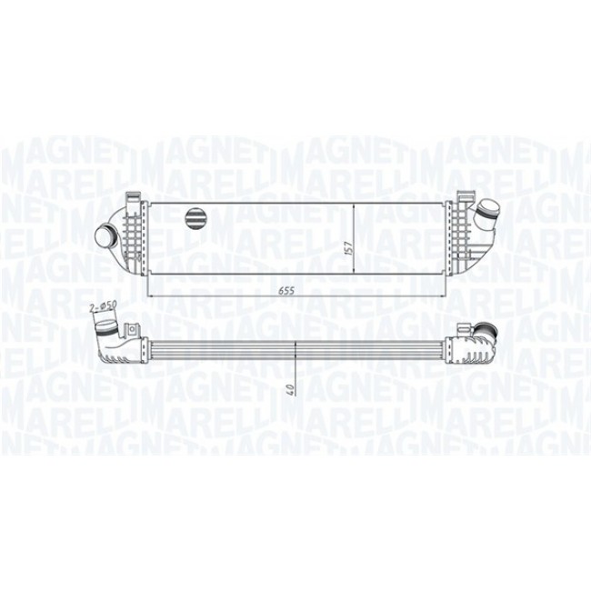 Ψυγείο αέρα υπερπλήρωσης VOLVO C30, C70 II, S40 II, V50 1.6D/2.0D/2.5 12.03-12.12