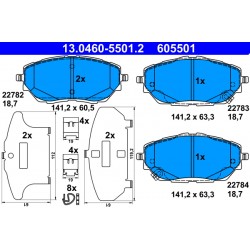 Σετ τακακιών φρένων, δίσκος φρένου  TOYOTA C-HR, COROLLA 1.2-2.0H 10.16-