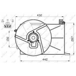 Βεντιλατέρ OPEL COMBO/MINIVAN, CORSA B 1.4/1.5D/1.7D 03.93-12.02