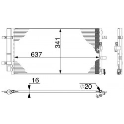 Συμπυκνωτής σύστ. κλιματισμού  AUDI A4 ALLROAD B8, A4 B8, A5, A6 ALLROAD C7, A6 C7, A7, Q5 1.8-4.0 10.07-09.18