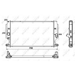 Ψυγείο νερού/εξαρτήματα TOYOTA AURIS, AVENSIS, COROLLA, VERSO 1.6D/2.0D/2.2D 10.06-12.18