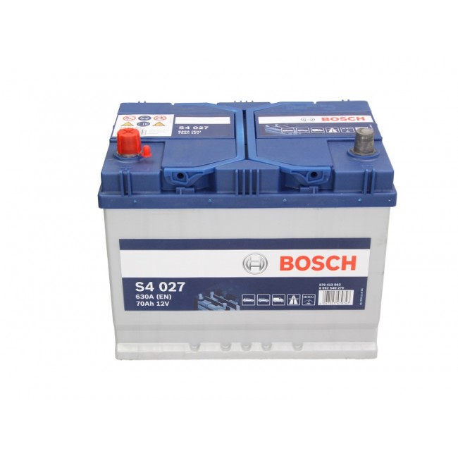 Μπαταρία BOSCH 12V 70Ah/630A S4 (L+ 1) 260x173x225   ||0 092 S40 270||