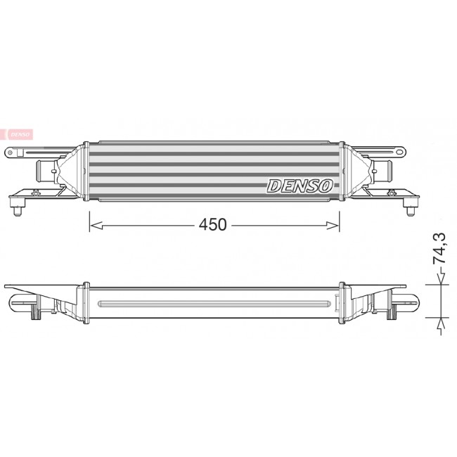 Ψυγείο αέρα υπερπλήρωσης ALFA ROMEO MITO; FIAT GRANDE PUNTO, PUNTO, PUNTO EVO, PUNTO/HATCHBACK 1.3D/1.6D 10.05-