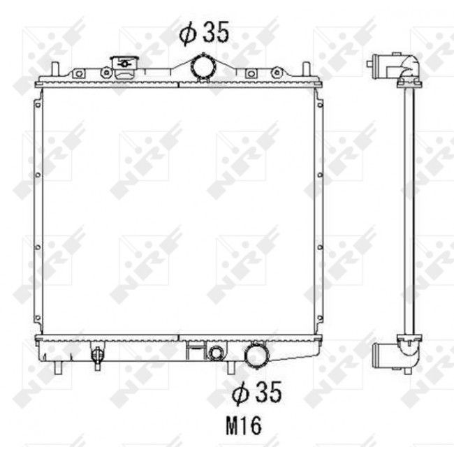 Ψυγείο νερού/εξαρτήματα MITSUBISHI COLT IV, LANCER IV, LANCER V, MIRAGE IV 1.3 04.88-12.96