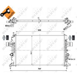 Ψυγείο νερού/εξαρτήματα OPEL ASTRA G, ASTRA G CLASSIC 1.6 03.00-12.09