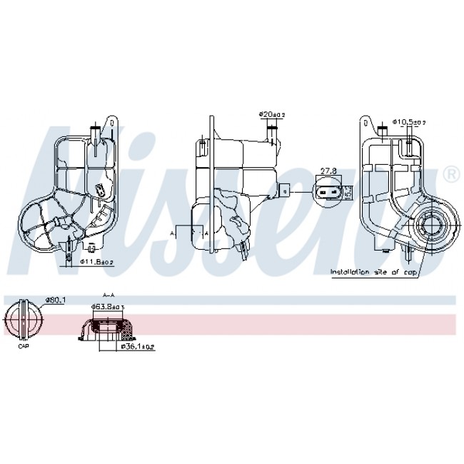 Δοχείο διαστολής, ψυκτικό υγρό  AUDI A6 ALLROAD C6, A6 C5, A6 C6 11.98-08.11