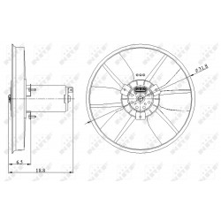 Βεντιλατέρ SEAT CORDOBA, CORDOBA VARIO, IBIZA II, INCA; VW CADDY II, CADDY II/MINIVAN, CORRADO, GOLF II, GOLF III, GOLF IV, PASSAT B3/B4, POLO, POLO III CLASSIC, VENTO 1.4-2.0 10.86-12.02