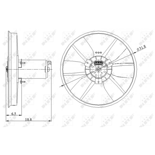 Βεντιλατέρ SEAT CORDOBA, CORDOBA VARIO, IBIZA II, INCA; VW CADDY II, CADDY II/MINIVAN, CORRADO, GOLF II, GOLF III, GOLF IV, PASSAT B3/B4, POLO, POLO III CLASSIC, VENTO 1.4-2.0 10.86-12.02