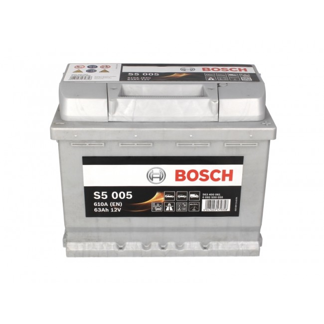 Μπαταρία BOSCH 12V 63Ah/610A S5 (R+ 1) 242x175x190 ||0 092 S50 050||