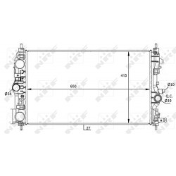 Ψυγείο νερού/εξαρτήματα OPEL INSIGNIA A, ZAFIRA C 1.4/1.4LPG/1.6CNG 04.11-