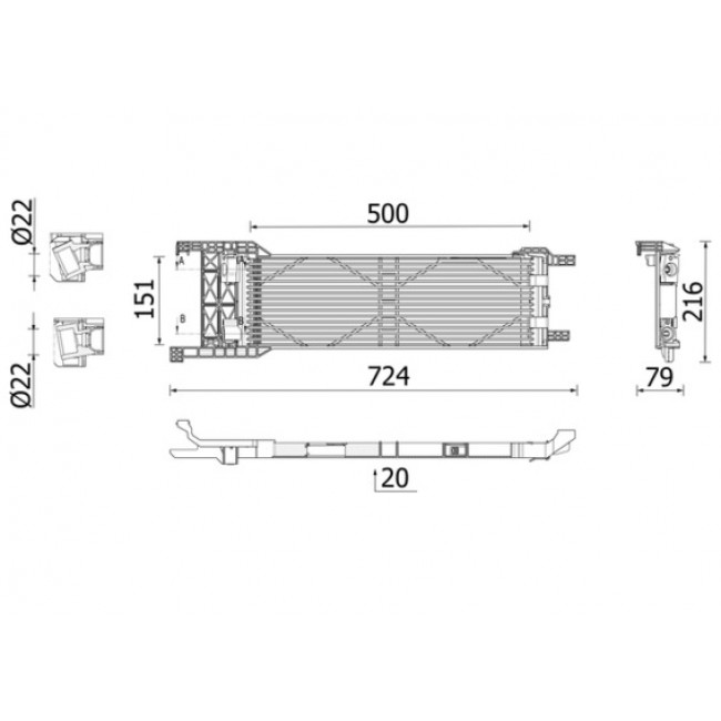 Ψυγείο λαδιού ALFA ROMEO GIULIA, STELVIO 2.0/2.2D 10.15-