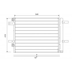 Συμπυκνωτής  σύστ. κλιματισμού CITROEN C4 GRAND PICASSO II, C4 PICASSO II, C4 SPACETOURER, GRAND C4 SPACETOURER, JUMPY III, SPACETOURER; FIAT SCUDO; OPEL GRANDLAND / GRANDLAND X 1.2-Electric