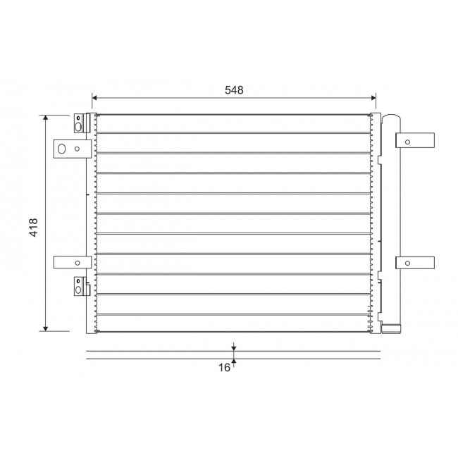 Συμπυκνωτής  σύστ. κλιματισμού CITROEN C4 GRAND PICASSO II, C4 PICASSO II, C4 SPACETOURER, GRAND C4 SPACETOURER, JUMPY III, SPACETOURER; FIAT SCUDO; OPEL GRANDLAND / GRANDLAND X 1.2-Electric