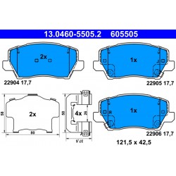 Σετ τακακιών φρένων, δίσκος φρένου  KIA PICANTO III 1.0/1.0LPG/1.2 03.17-