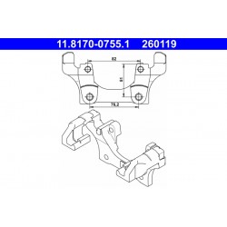 Φορέας, δαγκάνα φρένου BMW 1 (E81), 1 (E82), 1 (E87), 1 (E88), 3 (E90), 3 (E91), 3 (E92), 3 (E93), X1 (E84) 1.6-3.0 06.04-06.15