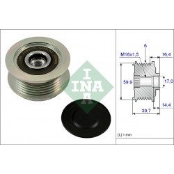 Τροχαλία ιμάντα , γεννήτρια HYUNDAI GRANDEUR, I30, SANTA FÉ II, SANTA FÉ II/SUV, SONATA V, TUCSON, TUCSON/SUV; KIA CARENS II, CARENS III, CEE'D, MAGENTIS II, PRO CEE'D, SPORTAGE II 2.0D/2.2D