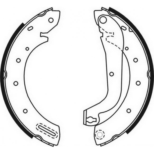 Σετ σιαγόνων φρένων FORD MAVERICK; LDV CUB; MAZDA TRIBUTE; NISSAN MICRA III, SERENA, TERRANO, TERRANO II, VANETTE CARGO 1.2-3.3 06.91- Σετ σιαγόνων φρένων FORD MAVERICK; LDV CUB; MAZDA TRIBUTE; NISSAN MICRA III, SERENA, TERRANO, TERRANO II, VANETTE CARGO 1.2-3.3 06.91-